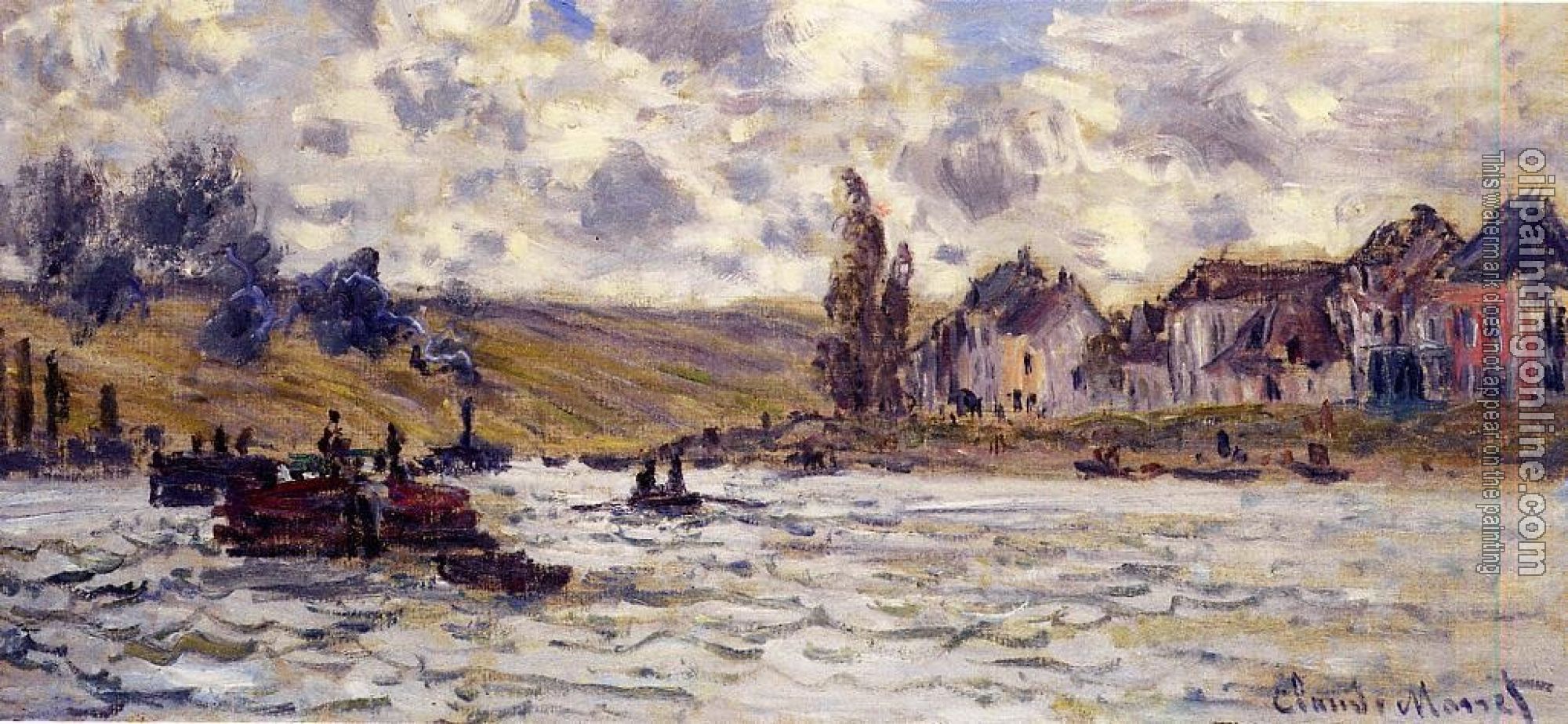 Monet, Claude Oscar - The Village of Lavacourt